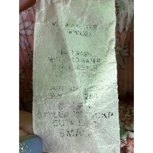 Caution to the wind melon white floral pull on mini skirt size Small - Picture 4 of 11